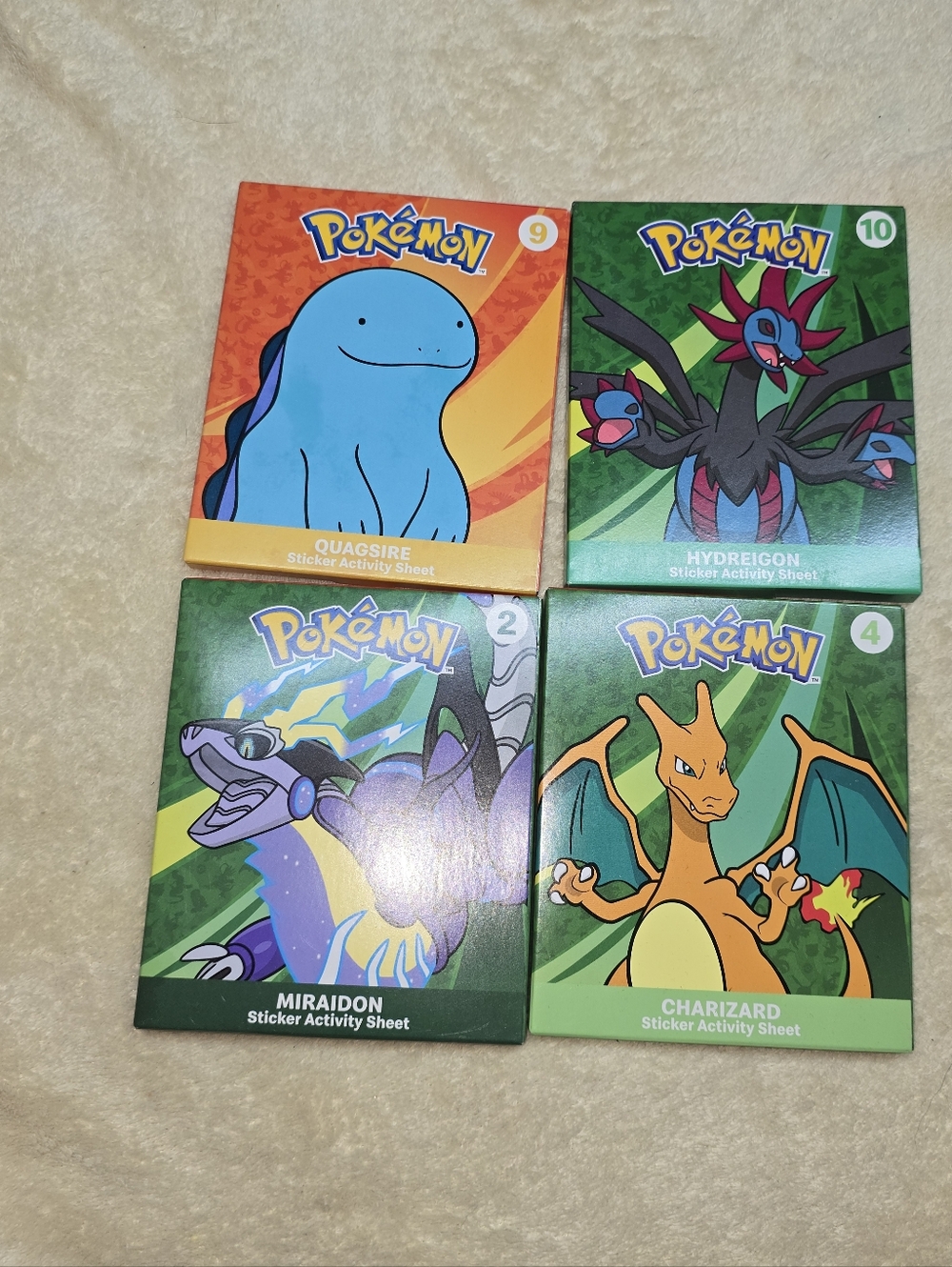Happy Meal Pokémon Box With Activity Stickers And Poster Lot of 4